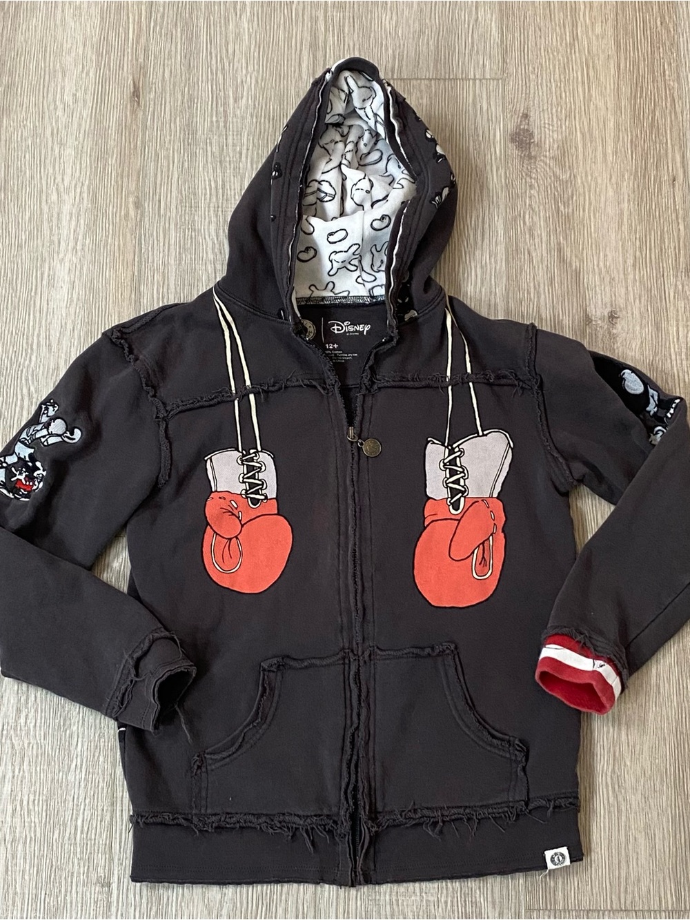 Mini Shatsu Disney  Kids Mickey Mouse Mechanical Man Zip Up Hoodie - 12T